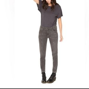 HOST PICK! Sandrine Rose x Free People Grey Polka Dot Skinny Jeans-Size 27